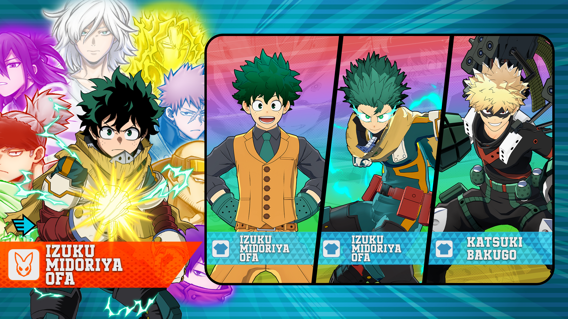 Character Roll: Original (S18) Midoriya OFA Underway!